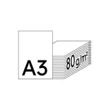 Kopierpapier DIN A3  80g  weiß  1/2 Palette